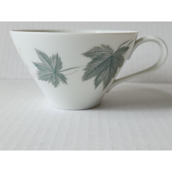 Noritake Cookin Serve Bone China Wild Ivy Cup & Saucer Set White Green Japan - Picture 6 of 7